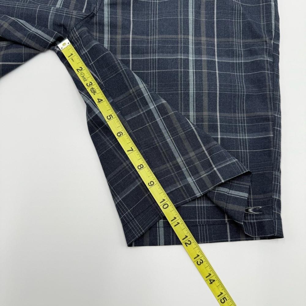 O’Neill Men’s Triumph Blue Heather Plaid Shorts 30 Teen Boy’s - Picture 12 of 13